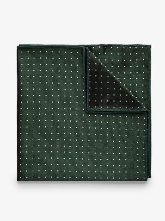 John Henric Men's Green Dot Pocket Square Size Onesize