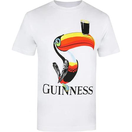 Guinness Herr Toucan Bomull T-shirt S Vit