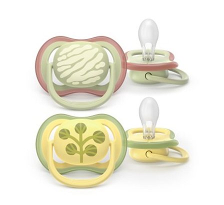 Philips Avent Ultra Air Lysegrøn/Gul 2-Pak +18 mdr lysegrøn/gul, Børn & Forældre, Sutter, Silikonesutter