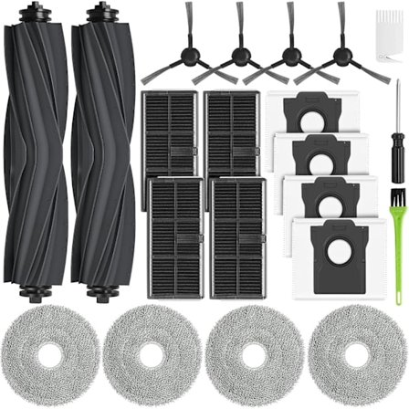 Tillbehör för Dreame L10s Ultra Gen 2 / L10s Pro Ultra Heat; reservdelar för Mova E30 Ultra / L40 Ultra AE; tillbehörsset med 4 dammpåsar, 4 filter