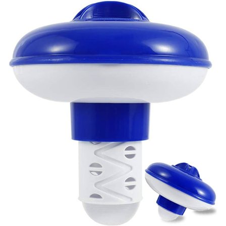 Flytande Klordispenser för Badtunnor & Pooler - Justerbar 5" Tabletthållare, Töjbar Kemisk Flottör för 3" Klor Tabletter