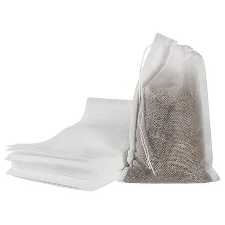 100 stk. Mess-fri koldbrygningspose Engangs kaffefilterpose Fintmasket brygning Snørepose