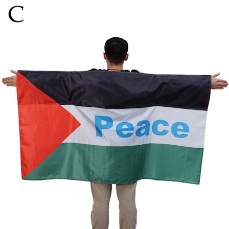 Frihed Palæstina Flag Kappe Kostume - 90*150cm I StandWith