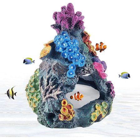 Akvarium Korall Dekoration, Konstgjord Rev i Färgat Harts