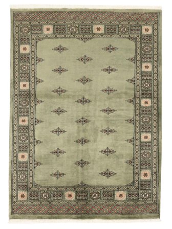 Pakistan Buchara 3Ply Teppich Orientalischer Dunkelgrün/Dunkelgelb (Wolle, Pakistan)