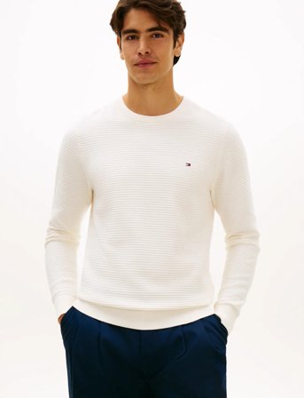 Tommy Hilfiger Seasonal Structure Cneck - Cream - L