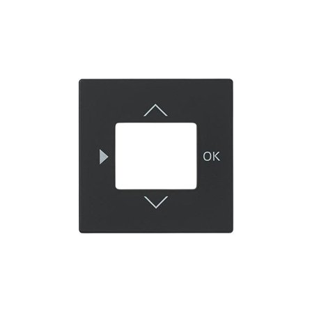 ABB Impressivo 6435-885 Midtplate matt svart, for koblingsur, Strømbrytere & vegguttak