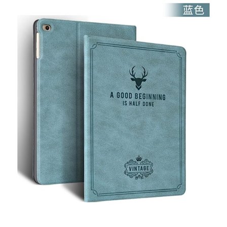 Stilfuldt etui til iPad 11. 2025 A16 Hjortehoved Blå