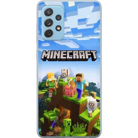 Yhteensopiva Puhelinkuori Samsung Samsung Galaxy A52 5G Minecraft Creeper lohko pikseli retro peli