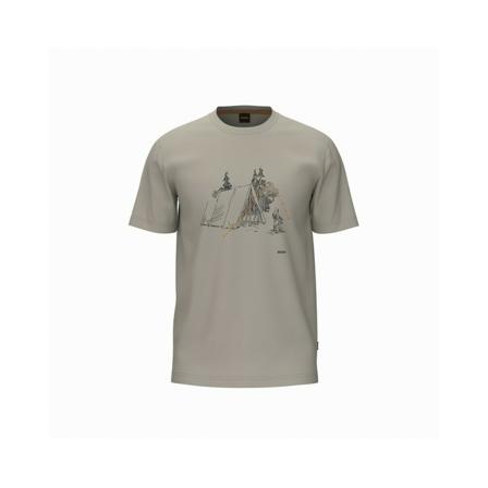 Hugo Boss, T-Shirts Szary, Mężczyzna, Rozmiar: XL