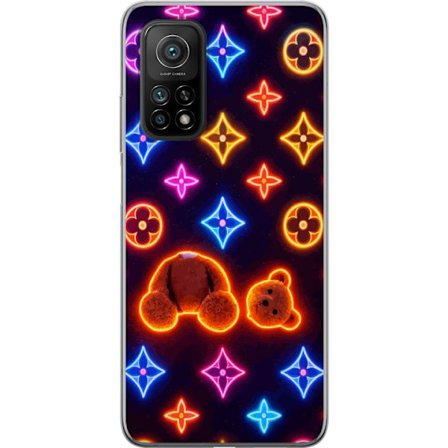 Yhteensopiva Puhelinkuori Xiaomi Xiaomi Mi 10T Pro 5G Neonvärisellä ylellisellä kuviolla, jossa hehkuvia nalleja pop-taide-esteetiikassa