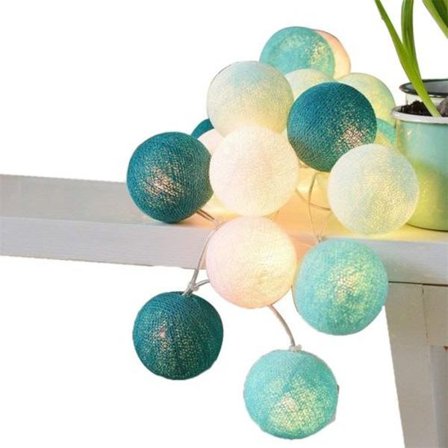 Bomullsboll Fe-ljus - 3M 20 LED Boll Fe-ljus Grön