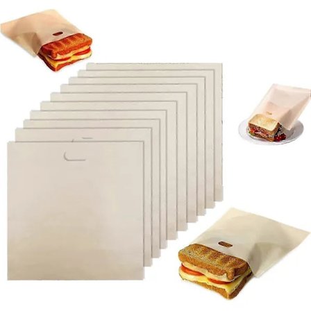 20 Non-stick toastposer, genanvendelige glutenfrie toastposer 16 cm*18 cm