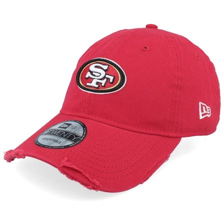 New Era - Rojo unconstructed Gorra - San Francisco 49ers NFL Wash 9TWENTY Scarlet Dad Cap @ Hatstore