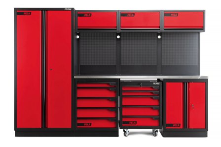 PELA 2.0 546214 Garageindretning Rød/Sort, Garageindretning & opbevaring