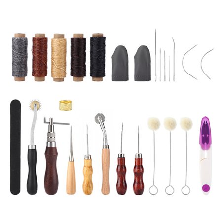 27-osainen nahkatyökalusarja DIY-ompelusarja käsinompeluun kenkien ja laukkujen ompeluun ja korjaamiseen