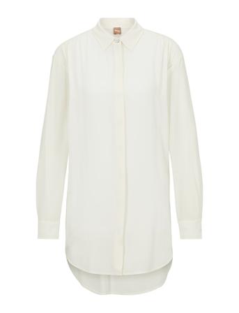 Benika Bluse Langermet Hvit BOSS*Betinget Tilbud