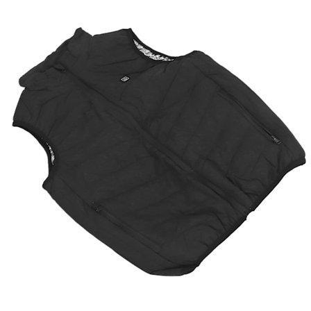 Oppvarmet vest, lett elektrisk jakke med intelligent konstant temperatur og USB-kontakt for menn, svart