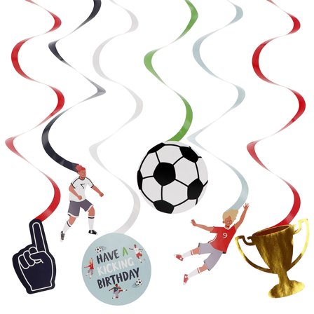 Riippuvat Swirls Jalkapallojuhlat 6 kpl