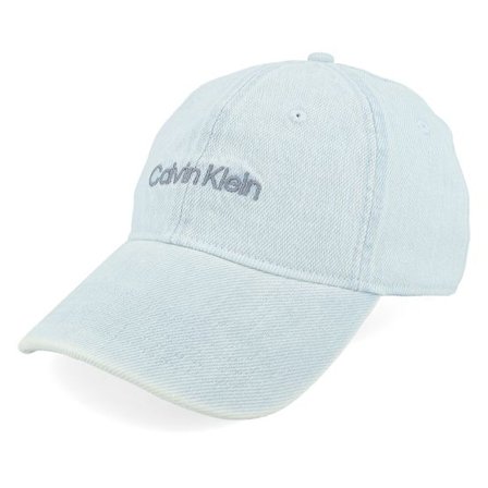 Calvin Klein - Grå unconstructed Keps - Ttlcs Embrdry Denim Bs Light Wash Denim Dad Cap @ Hatstore