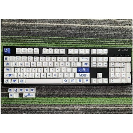 111 nycklar PBT Dye Sublimation Alla hjärtans dag-tema Tangentkapslar Mekaniskt tangentbord Tangentkapslar Cherry Profile (axelkropp: endast knappar, 