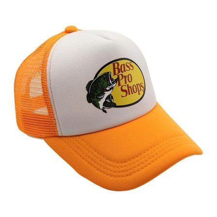 Bass Pro Shop Udendørskasket Truckerkasket med Mesh - Herre og Dame One Size Fits All Snapback-lukning - Perfekt til Jagt & Fiskeri - Perfekt Orange