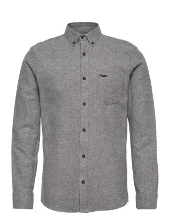 Brushed Twill Shirt L/S Skjorta Casual Grå Lindbergh