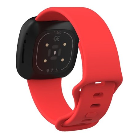 Fitbit Sense 2 / Versa 4 silikone-urrem - Rød Størrelse: S