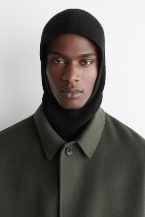 COS Women's Balaclava De Canalé De Lana Y Cashmere in Negro