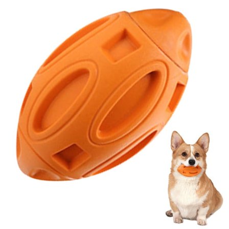 Piper hundtuggleksak för aggressiva tuggare Gummivalptuggleksak med pip, praktiskt taget oförstörbar - Orange