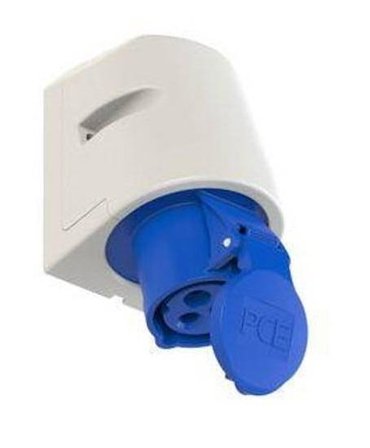 PC Electric Stikkontakt 16A 2P+J 230V 6H IP44 Blå for vegg 113-6