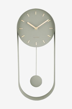 Karlsson - Veggklokke Pendulum Charm - Grønn - Veggklokker & bordklokker - Fra Homeroom