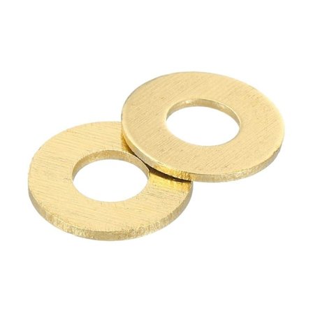 M6 Flat Skive, 50 stk Messing Ring Flat Skiver 14mm OD 1mm Tykk Metallforsegling (FMY)