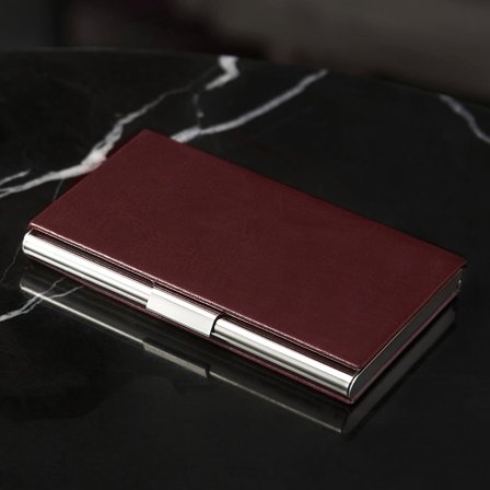 Brown Leather Card Holder for Men - Card Holders