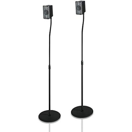 Högtalarstativ - HAMA - Universella - Justerbar höjd max. 123 cm - Max belastning 5 kg - Halkbeständig