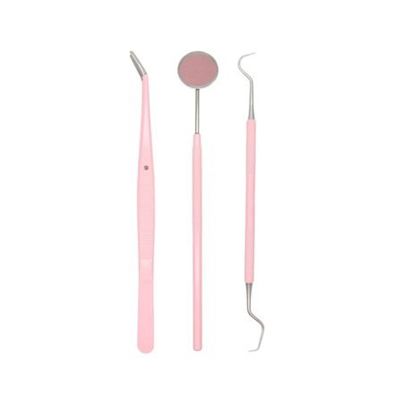 Sett tannlegeverktøy i rustfritt stål, tannstein-fjerner, rengjøring av tenner, hygieneprobe, krok, plukk, scaler, hulromsspeilverktøy