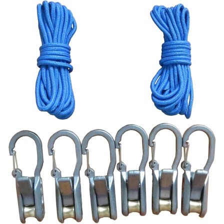 Paracord Justeringsanordninger 6-pak – Med låsespænde, camping/bådsport - boligindretning