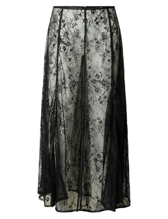 Slfdaphne Mw Midi Lace Skirt Black Selected Femme