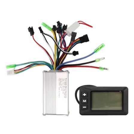 Elektrisk cykelkontrollerset Elektrisk cykelmotor Borstlös regulator LCD-displaypanel Kit 24‐48V 250W 350W