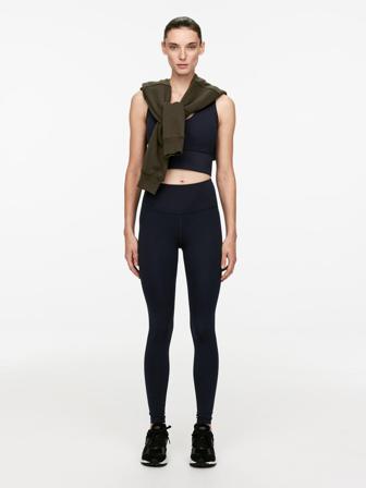 ARKET | Soft Stretch Full Length Tights | Blue | M