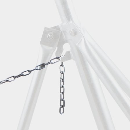 Sikkerhedskæde til bådstøtte, Tyresöstöttan, 3.05 meter x 3/16", galvaniseret stål