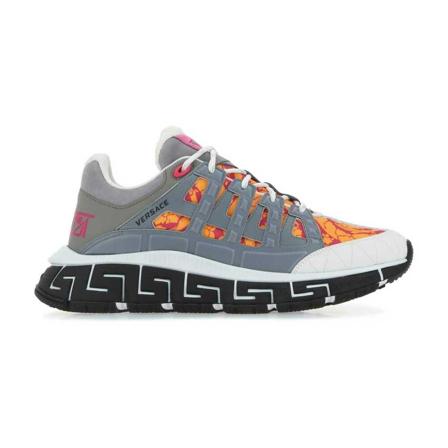 Versace, Sneakers Grijs, Heren, Maat:44 1/2 EU