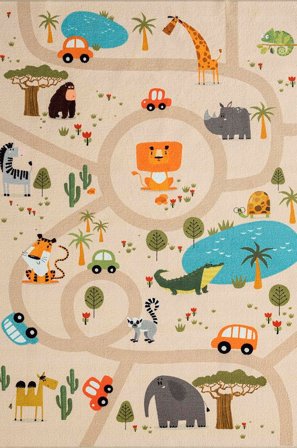 KM Home - Barnmatta Play - Beige - Barnmattor - 140X200 - Från Homeroom