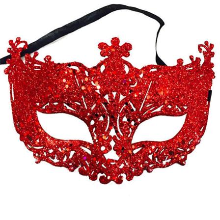 Luksus venetiansk maskerademaske Kvinder Piger Sexet Fox Eye Mask F Red