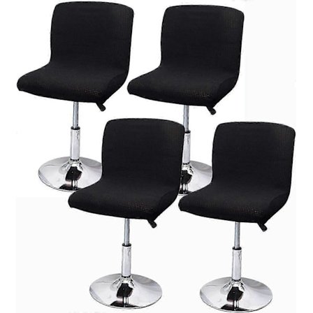Sett med 4 kjøkken svingbare stretch ryggstøtte moderne høye barkrakk trekk til spisestol ryggstol frokoststol barstoler