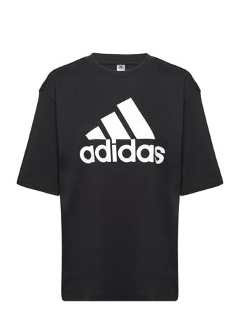 Essentials Big Logo Boyfriend T-Shirt T-shirts & Tops Short-sleeved Svart Adidas Sportswear*Betinget Tilbud