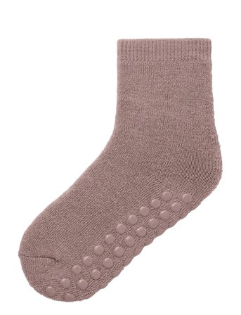 name it Nmfwaksi Wo/Bl Terry Sock W/Non Skid - Pink - 25-27
