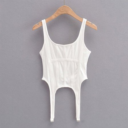 Sort Toppar Sexiga Ärmlösa VIT-XL VIT-XL