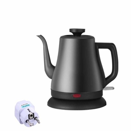 Långpip Elektrisk Vattenkokare Med Tyskland Plugg Adapter Ergonomiskt handtag Te Vattenkokare För Koka Vatten