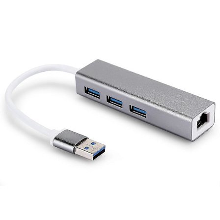 DM HE83 Aluminiumlegering Trådbunden Nätverkskort 100M USB 3.0 HUB Adapter USB till RJ45
